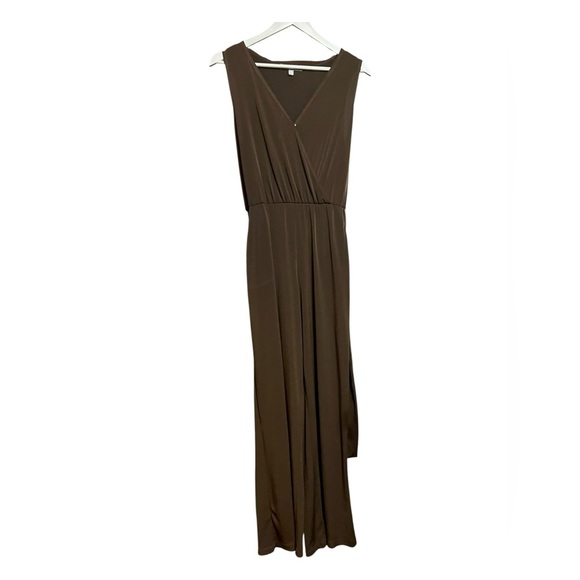 🟣NY Collection Brown Jumpsuit Medium Petite - Picture 1 of 5
